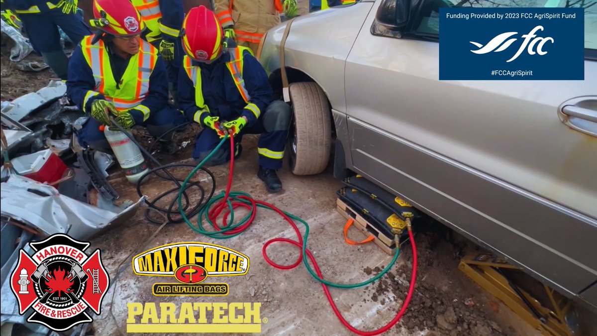 hanoverfd's tweet photo. 🚒 Hanover Fire Dept. gets $12,000 grant from Farm Credit Canada for new auto extrication air bag system! This new equipment boosts our emergency response capabilities. Thank you, FCC! 🙏
Read more: https://t.co/qCSQe7GDHh 
#HanoverFD #FCCAgriSpirit #CommunitySupport https://t.co/JMeANdtQEF