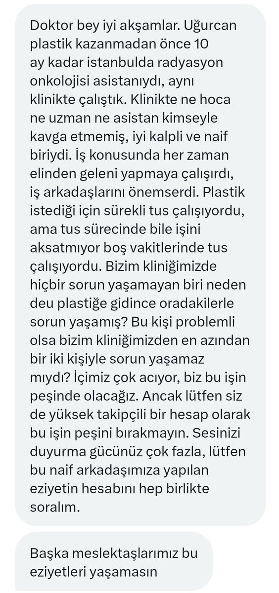 Önceki çalışma arkadaşlarının mesajları herşeyi açıklıyor. #uğurcanımızgitti