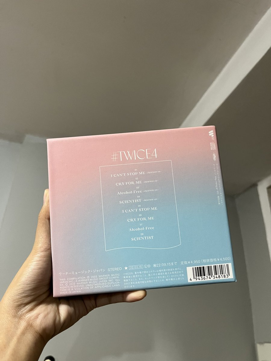 deybayn's tweet photo. Wts lfb

TWICE Japan 4th Best Album #TWICE4 Edition A

Good as new. Used the cd once then kept sealed in original plastic packaging. No stains and scratches. With photo albums.

Pm if interested

#twice #nayeon #jeongyeon #jihyo #momo #sana #mina #dahyun #chaeyoung #tzuyu https://t.co/90EOM0Krb1