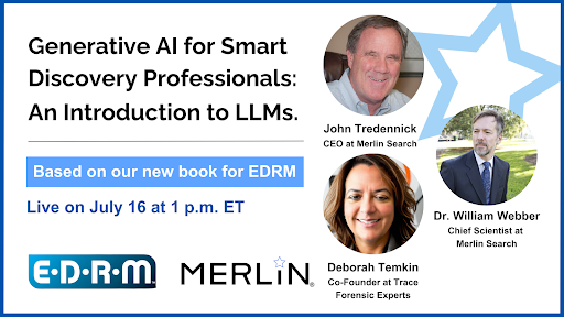 jtredennick's tweet photo. 🌟 Join our EDRM webinar on GenAI for Smart Discovery Professionals! Featuring Deborah J. Temkin,  industry veteran with 20+ years Big Four experience. Don't miss it!

📆 July 16 at 1 p.m. ET - Register now: https://t.co/RAp6CONNs8

#GenAI #LegalTech https://t.co/YleE4UF8HT