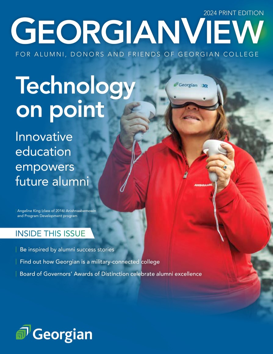GeorgianMuskoka's tweet photo. Thanks to @georgianalumni, the GeorgianView publication is hot🔥off the press and on its way to over 80,000 alumni and all 7 campuses this week!

Check out the feature on Adam Burt, a graduate of the #GeneralCarpenter #Apprenticeship program @GeorgianMuskoka https://t.co/Kwgz6ItPIb