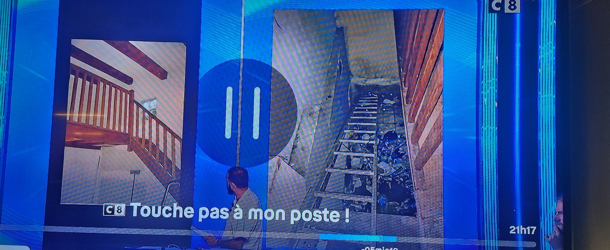 #TPMP je suis la seule à buguer sur cette image? Un avant/après squat chez un proprio mais le balcon de la mezzanine n'est pas du tout positionné pareil...😶 ça sent le fake pour faire du buzz là, non?