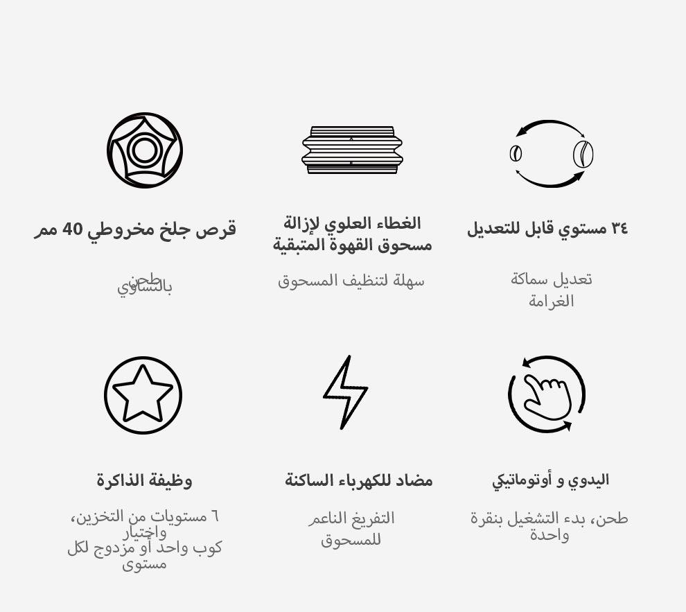 طاحونة قهوه بدرجات طحن متعددة من الخشن الى الناعم جداً درجة القهوه التركي

تشحن من السعوديه 🇸🇦 

s.click.aliexpress.com/e/_DCxf83h