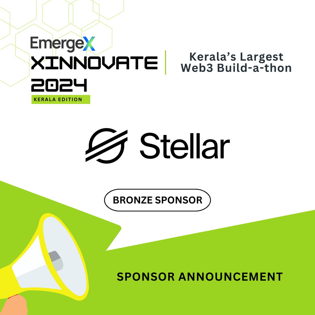 emergexofficial's tweet photo. Yaaayyyy๐บ
@stellar is our Bronze Sponsor for Xinnovate 2024!
With their backing, we're gearing up for an event packed with innovation and opportunities.โ๏ธ
Be part of it! ๐
#Xinnovate2024 #stellar #Web3 #Blockchain #EmergeX https://t.co/a9kK9bPtj1