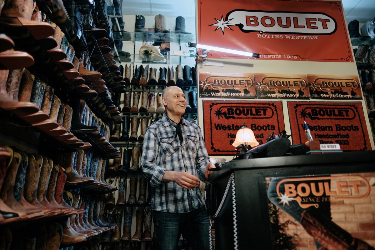 RIFilmFest's tweet photo. Flickers is excited to include “Johnny Libertella : One Million Smiles” directed by Bruno Dramatik in RIIFF 2024!
We follow Johnny Libertella, who for over 30 years, has manned the counter of his footwear shop which specializes in cowboy boots.
#RIIFF2024 #documentaryshort https://t.co/PsplY7iYww