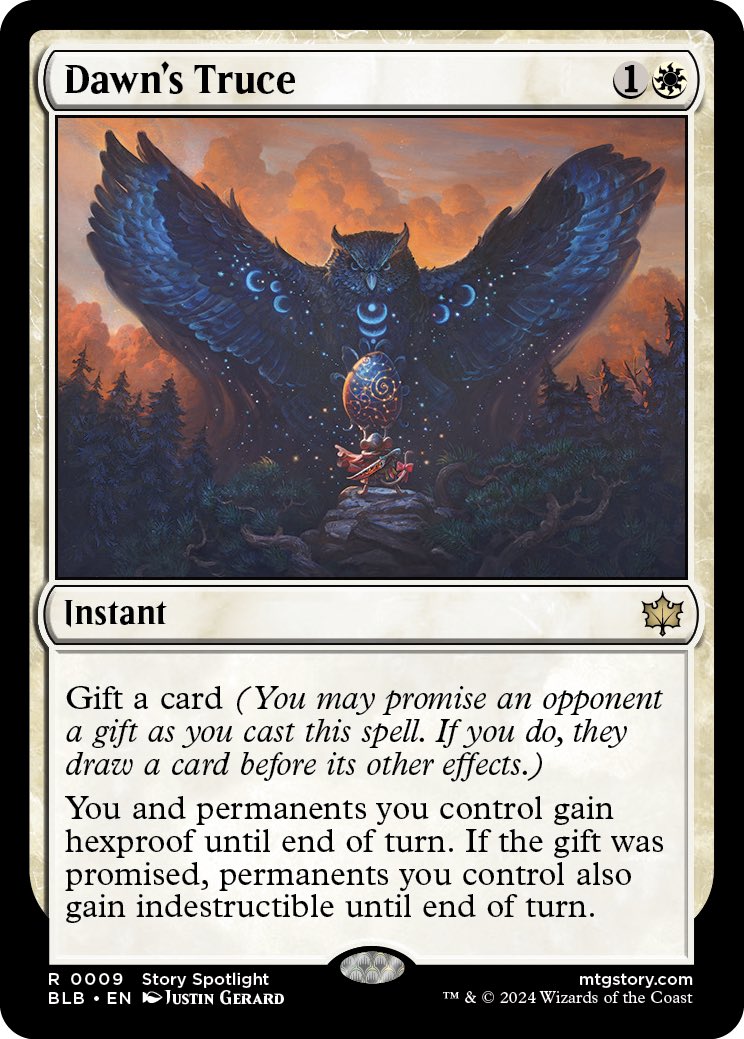 giraffanat's tweet photo. One of the most pivotal parts of the Bloomburrow story is when Mabel returns the egg to Maha.

With absolutely stunning art, Dawn’s Truce captures this moment. And I wanted to capture this moment in cosplay. 💙

Thank you to Wizards for the #FreePreview

#MTGBloomburrow #MTGBLB https://t.co/AqIF7SFhAu