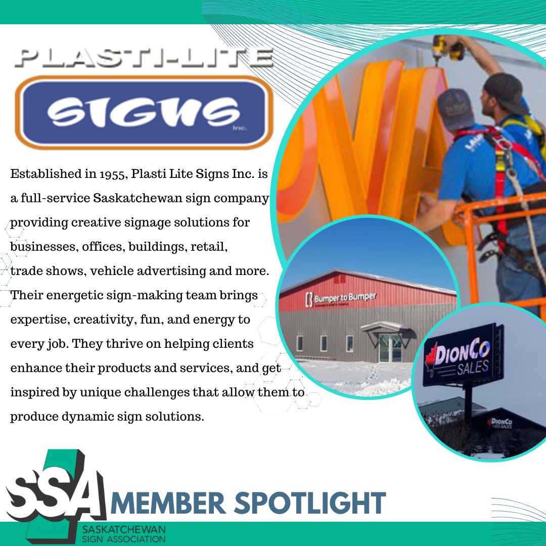 SSA_Signs's tweet image. 💫 SSA Member Spotlight

Say hello to the team at Plasti-Lite Signs! Thank you for being a part of our association.

Check them out ➡ plastilitesigns.com

#MemberSpotlight #membership #grateful #saskatchewanbusiness #signs #SignageSolutions #signagecompany