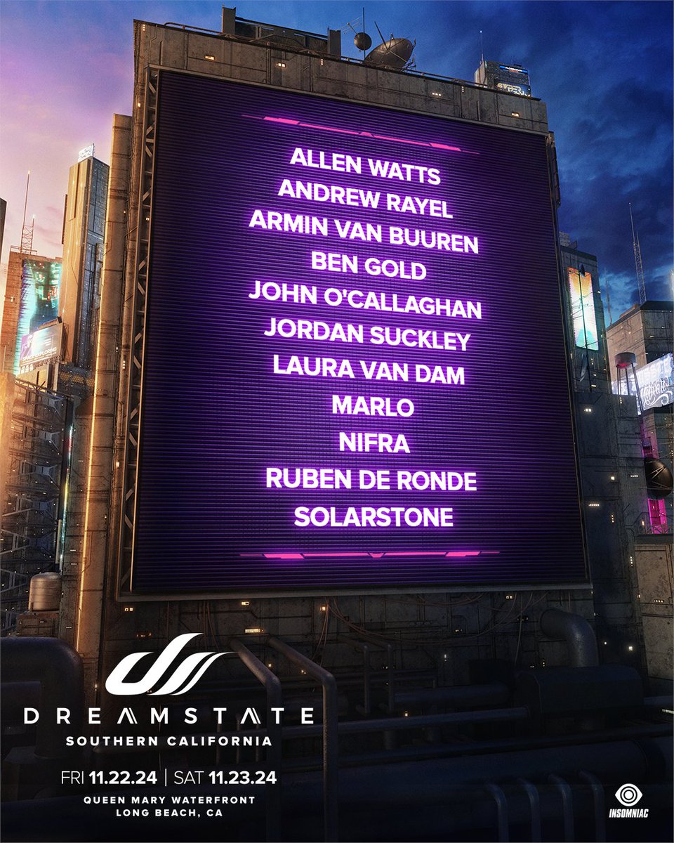 EDMIdentity's tweet photo. Armin van Buuren, John O'Callaghan, MaRLo, Solarstone, Andrew Rayel, and more have been announced on the first wave of the Dreamstate SoCal lineup.

Stay tuned for more to surface over the next few days - and enter for your chance to win VIP tix ➡️https://t.co/xEaupOTl3q https://t.co/aNvsJXgMIh