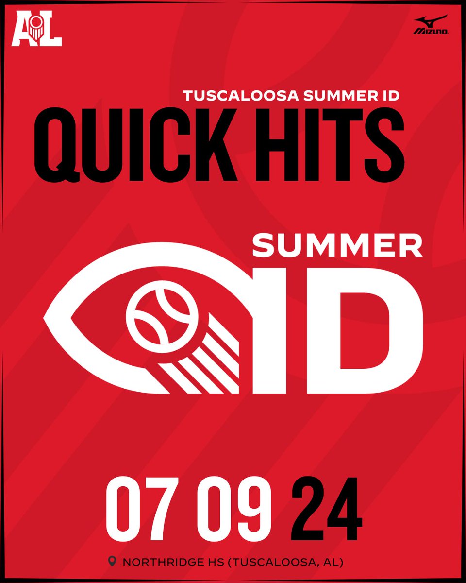 #𝗧𝗟𝗦𝘂𝗺𝗺𝗲𝗿𝗜𝗗𝟮𝟰: 𝗤𝘂𝗶𝗰𝗸 𝗛𝗶𝘁𝘀 📔

+ Takeaways from the Tuscaloosa Summer ID, held on July 9th at Northridge HS in Tuscaloosa, AL.

Read over some of the event's top performers. ⤵️

🔗: loom.ly/WKfy4oE // @PrepBaseball