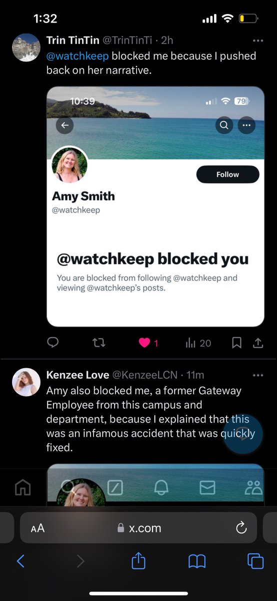 KenzeeLCN's tweet photo. @watchkeep @sarah_meinzer A reliable source that’s acting in good faith has no reason to block credible sources, or people who raise concerns about their integrity.
I’d like to put out that Amy has MILLIONS of views on tiktok and would love to know if she’s monetized.
@watchkeep  is not a safe source. https://t.co/UHwC2rnsa9