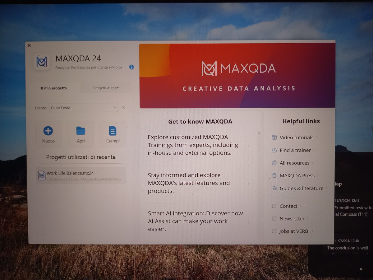 GenderMerge's tweet image. How do you spend your summer?

Today, after many months of waiting for the license key, I finally downloaded MAXQDA. I&apos;m learning all the features, including automatic transcription and a AI assistant for coding and paraphrasing... 

#methodnerd #qualitativeanalysis