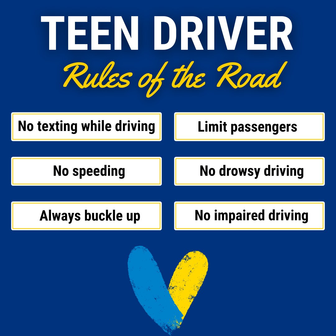 Parents, make sure your teen driver knows the rules of the road before they ever get the keys. 🔑🚗

More tips here: NHTSA.gov/road-safety/te…