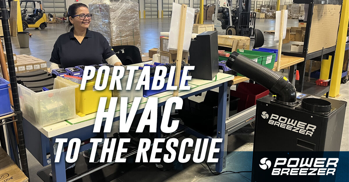 PowerBreezer's tweet photo. ❄️ Portable spot HVAC to the rescue—cool comfort wherever you go, perfect for beating the summer heat!  Instead of cooling your entire facility, cool people where they are and save money https://t.co/ZZ2yhgcaYM https://t.co/le8t3Y1pn4
