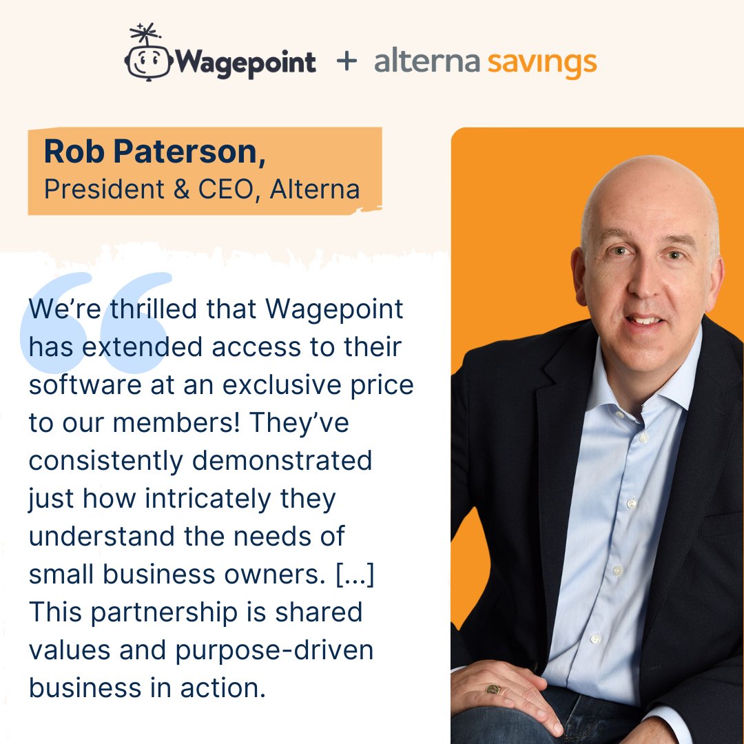Payroll &amp; credit union worlds collide!

If you haven't heard, we're on a mission with <a href="/alternasavings/">Alterna Savings</a> to champion small businesses across Canada and help communities thrive!

We'd say we can't wait to get started, but we've already begun. 🤩 

See how. ⤵️ 
wagepoint.com/blog/wagepoint…