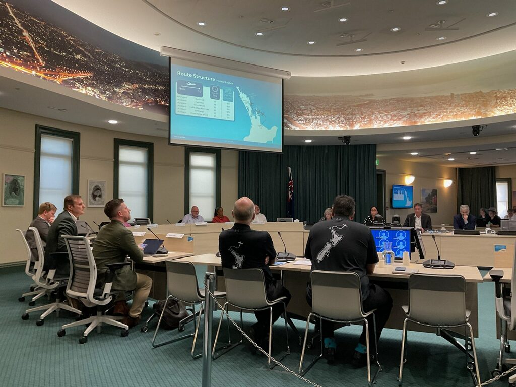 oceanflyernz's tweet photo. 'An efficient public transport system creates productivity, which breeds prosperity'. Shah (CEO) and John (Operations Director) shared their vision of being part of an efficient public transport network with the @AklCouncil Transport and Infrastructure Committee. https://t.co/zWxyKSFzih