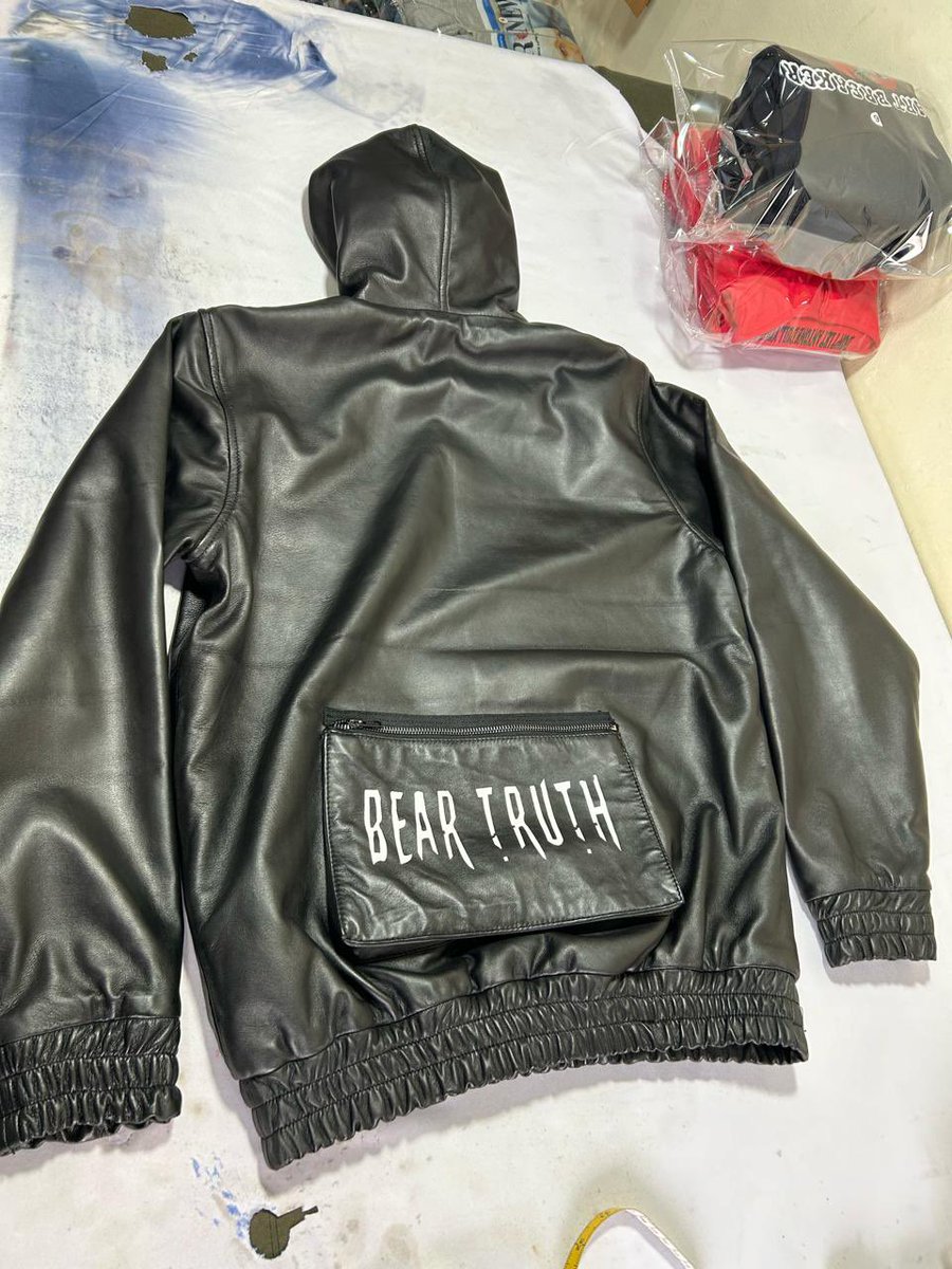 beartruthco's tweet photo. BearTruth Leather Hoodie! Coming soon https://t.co/3AiVQjvKPu