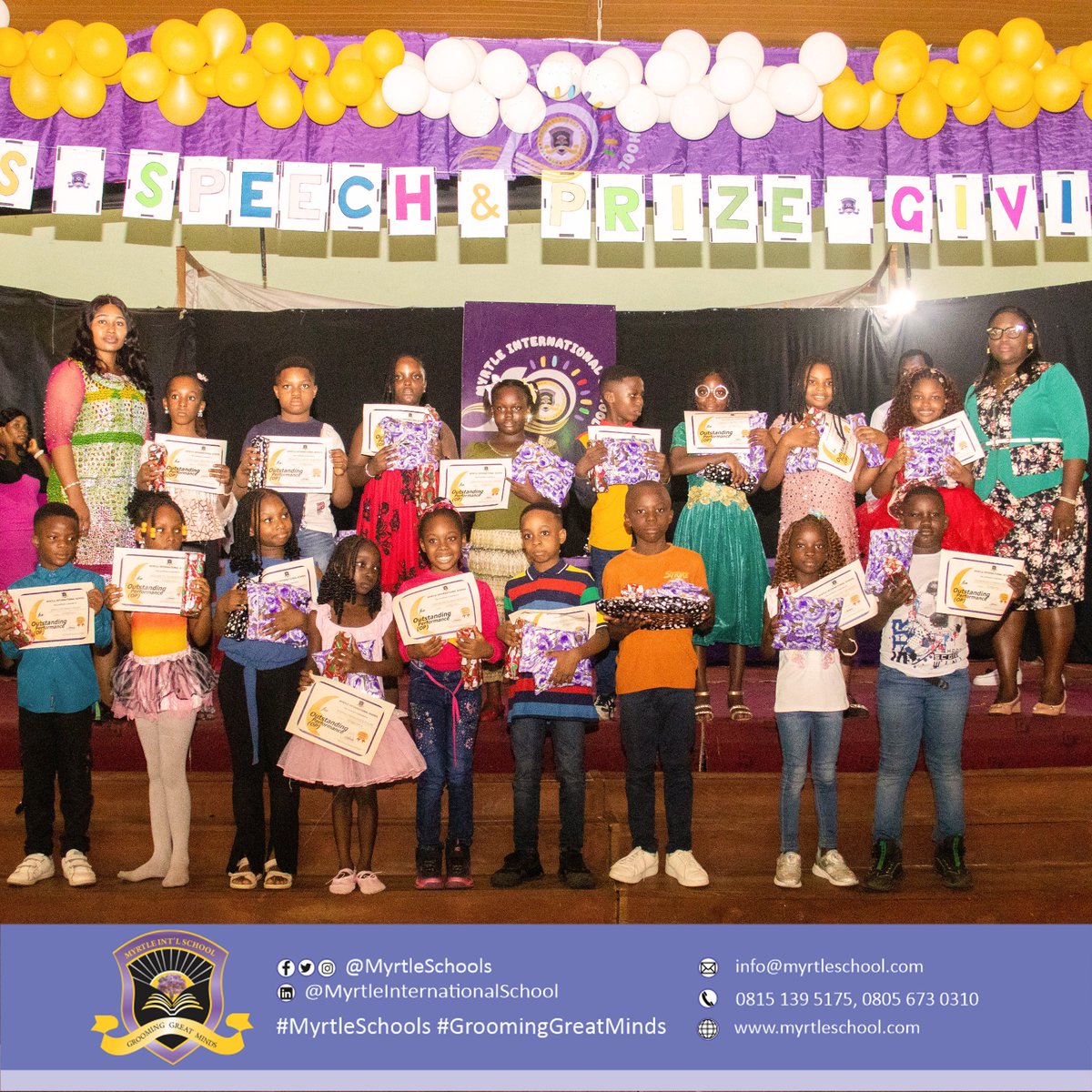 myrtleschools's tweet photo. Academic Excellence &amp; Character Shine! 

We proudly celebrated our primary section's top achievers in academics and exemplary behaviour during the 2023/2024 academic session! 

#AcademicExcellence #CharacterMatters #PrizeGivingCeremony #MyrtleInternationalSchool #MyrtleAt10 https://t.co/C30RtCFHyQ