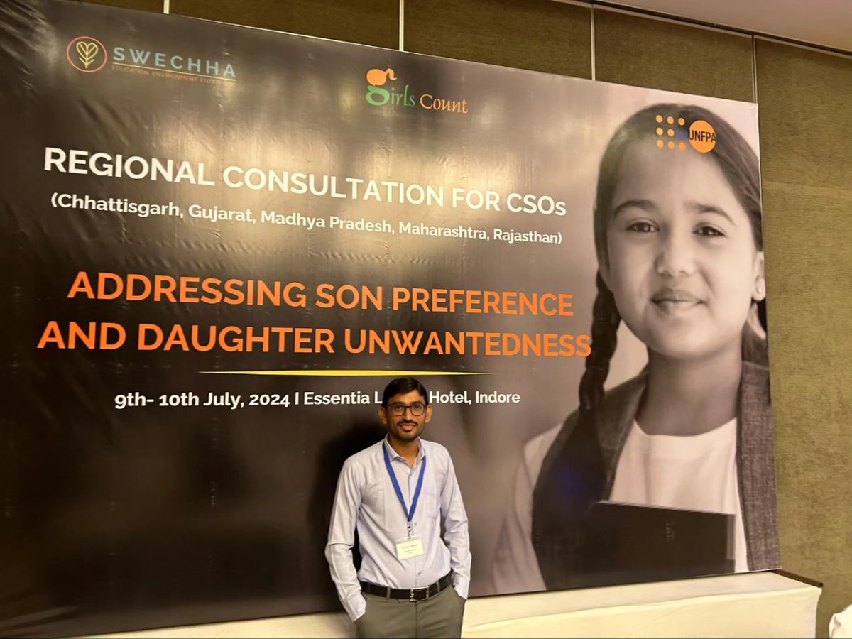 JogranaVikram's tweet photo. #Participation
#In
#Regional_Consultation_For_CSOs
(Chhattisgarh, Gujarat, Madhya Pradesh, Maharashtra, Rajasthan)
#On
#Addressing_Son_Preference_And_Daughter_Unwantedness
#At
#Indore
#Girlscount
#UNFPA #CSR #BetiBachaoBetiPadhao
#madhuvanfoundation
#NCW https://t.co/XA9onCloCq