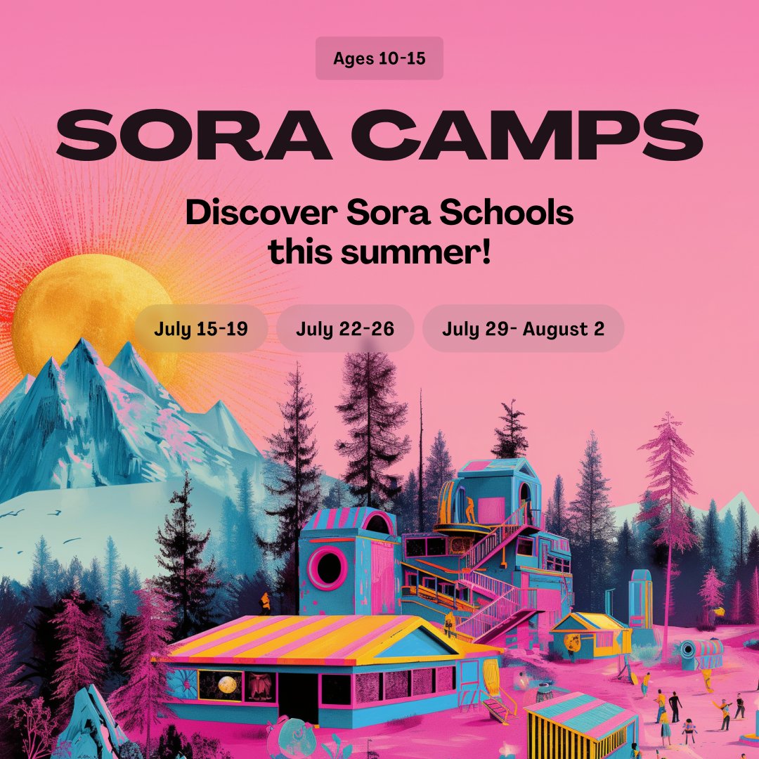 ☀️ Discover Sora Schools this summer with Sora Camps! ☀️

We are thrilled to offer an exclusive series of online summer camps designed for students ages 10-15. Experience the joy of project-based learning through five unique experiences. 

➡️ soraschools.com/camps

#onlinecamp