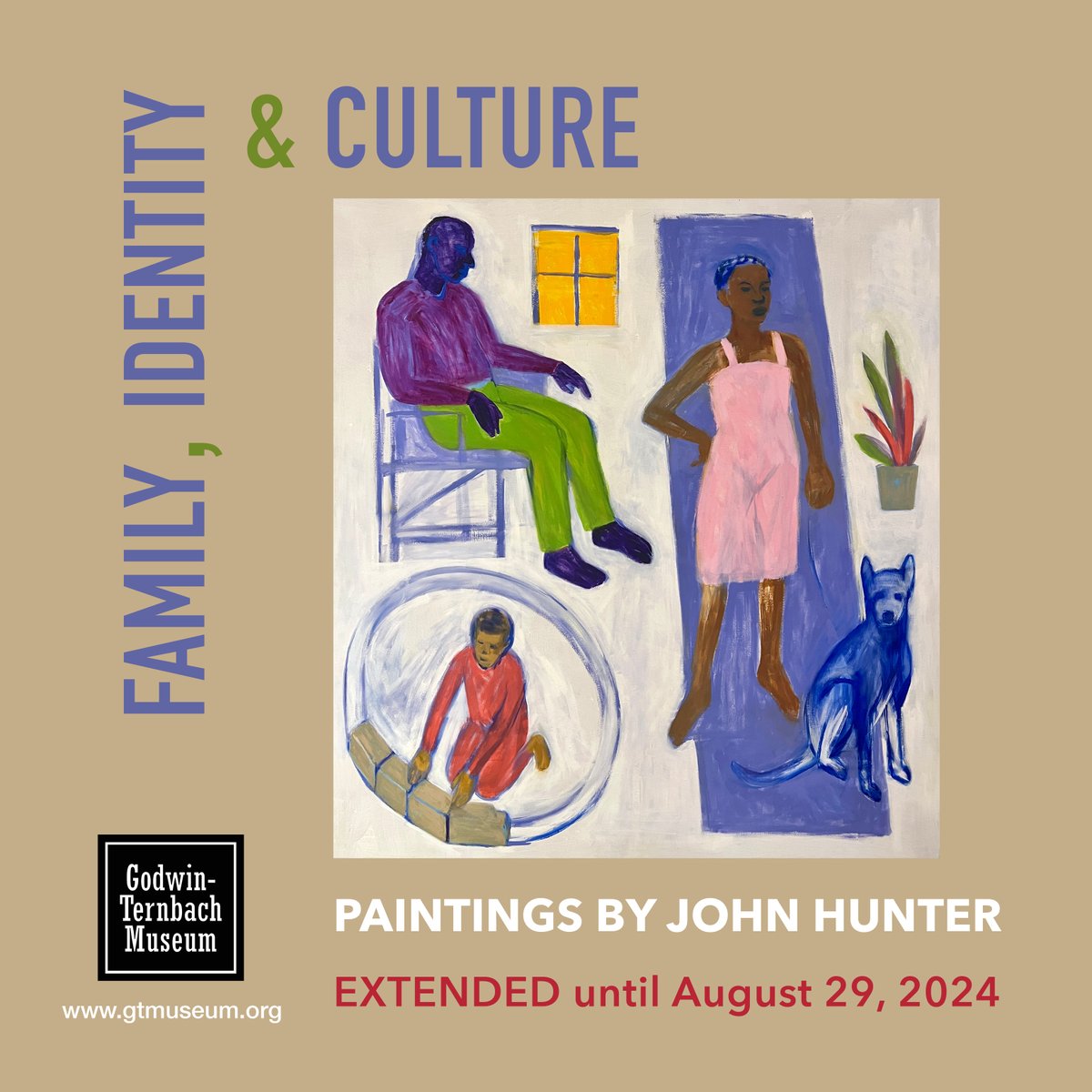 🎨 Extended! Now on view until August 29th! 

Don’t miss your chance to see ”Family, Identity, and Culture: Paintings by John Hunter“ at the Godwin-Ternbach Museum, Queens College.

⏰Hours: Mon-Thurs 10am-4pm
Sat (8/10, 8/17, 8/24)  12pm-4pm

Free and open to the public. 

#GTM