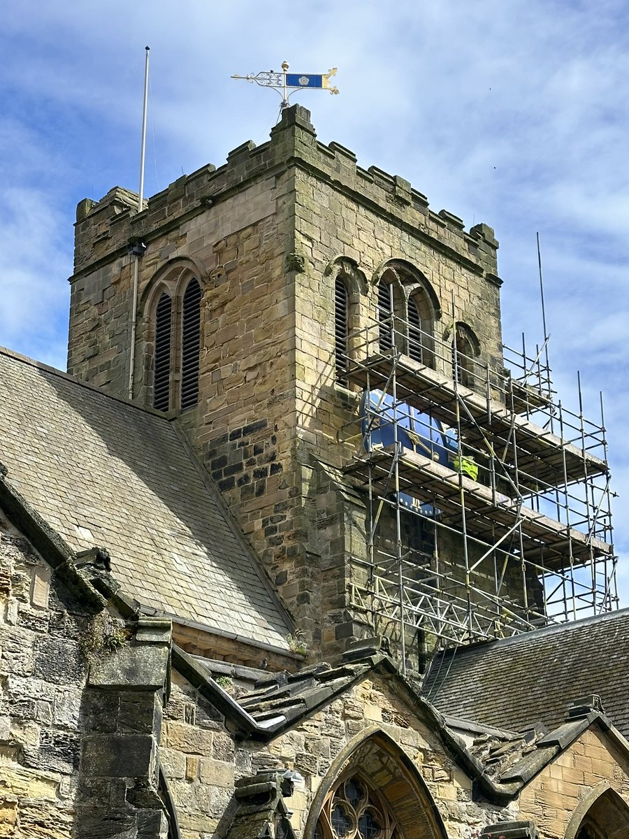 Nearly finished… <a href="/FerreyMennim/">Ferrey&Mennim</a> <a href="/DioceseOfYork/">Diocese of York</a> @clockandwatchuk <a href="/p_conservation/">Pinnacle Conservation Ltd</a> #StMarysScarborough #Scarborough