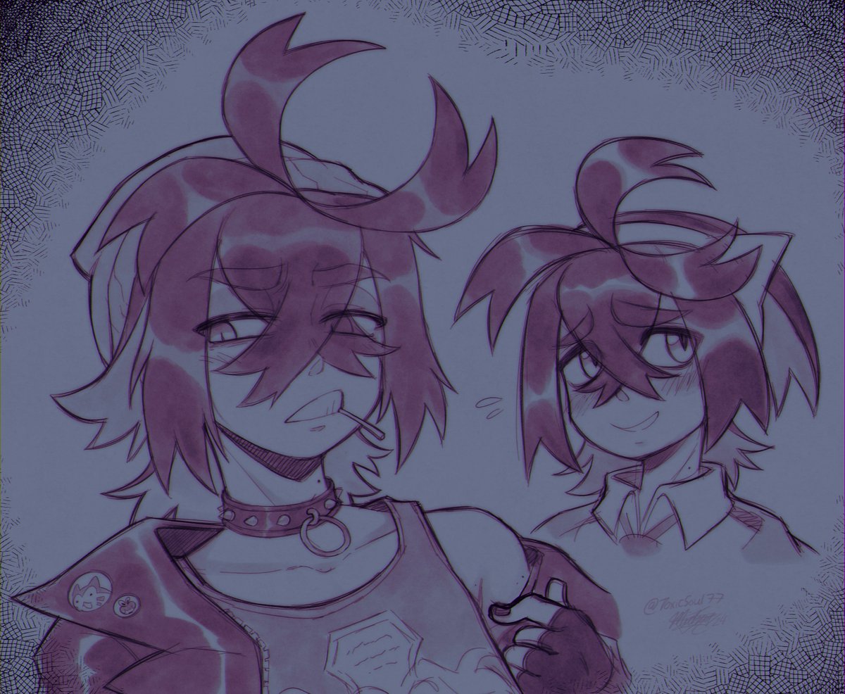 スグリ(ポケモン) 「Some Kieran, Kiki, and Suguri art I did 」|👻ToxicSoul77👻のイラスト