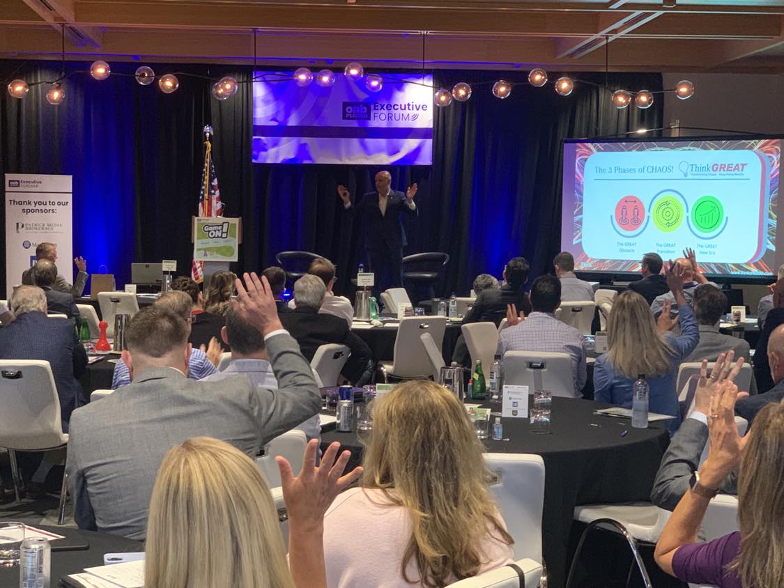 OhioBroadcaster's tweet photo. Closing out today's Executive Forum with a session from Erik Therwanger of @ThinkGREAT! A huge THANK YOU to all who joined us for today's event - don't forget to grab a treat on your way out! https://t.co/pFODUAtPBj