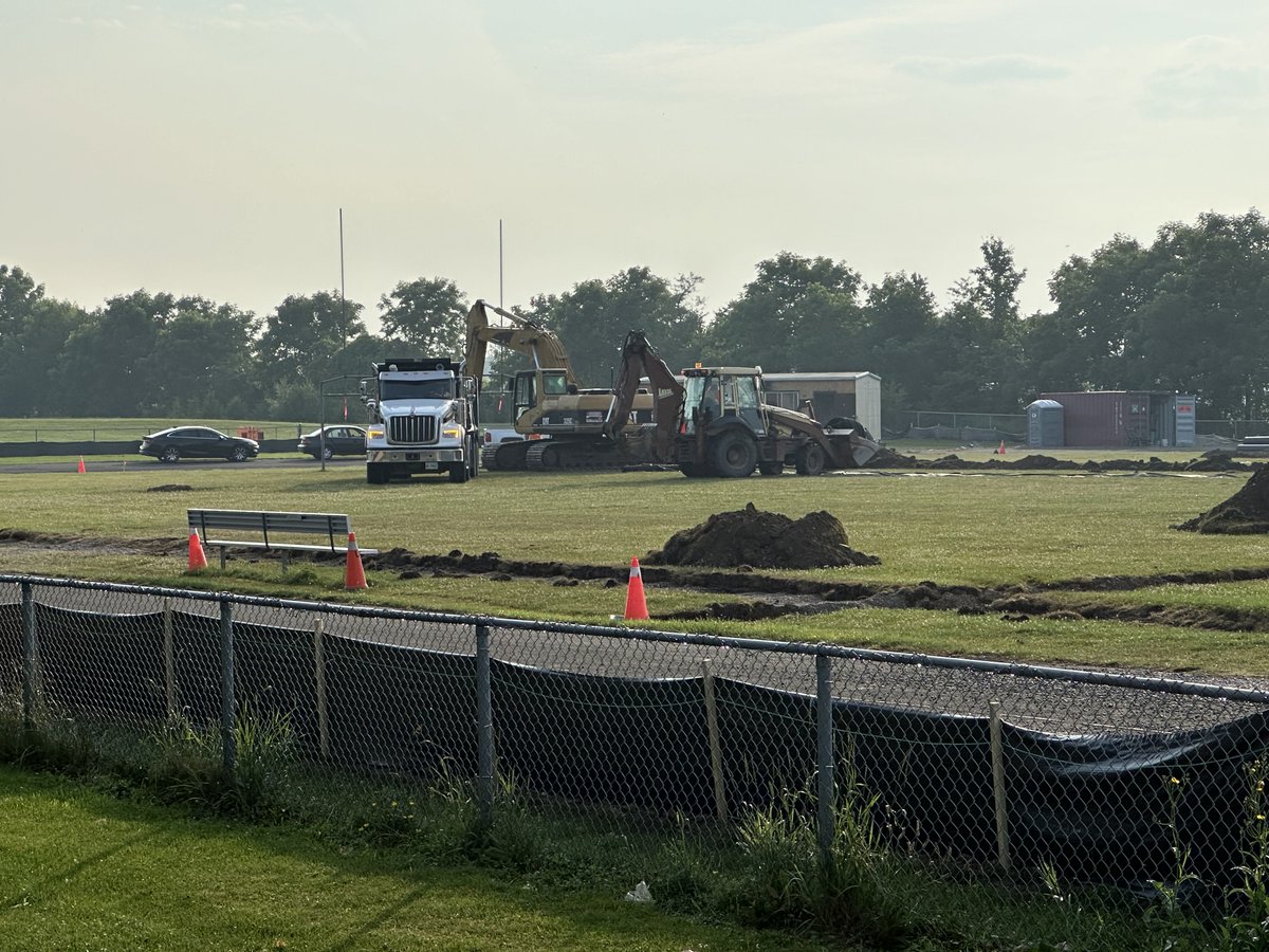 HPCDSB's tweet photo. #huronperthcatholic is excited to announce that the 1.3 million dollar upgrade to the track and field facilities at St. Anne's CSS, Clinton are underway. Read the full media release here: https://t.co/iRGiB18pQ9 @stannescss @stjoesclinton #huroncounty #centralhuron #HPCDSB https://t.co/vJiRmpUkoI