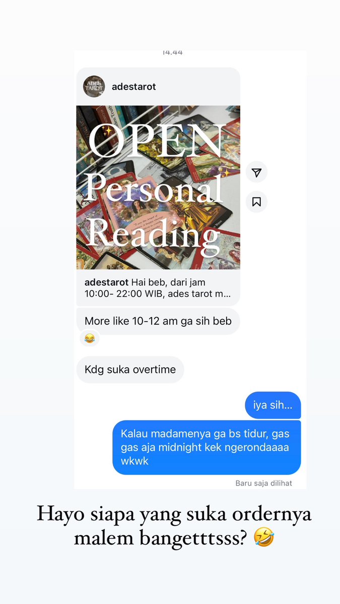 Adesch2's tweet photo. Ada yang butuh jasa terawang orang? Adestarot bisa ! 

#tarotindonesia #tarotmurah #tarotonline #tarotkekinian #jasacurhat #tarotbandung #tarotjogja #tarotsurabaya #tarotbali #tarotmalang https://t.co/NjBlGdpO6v
