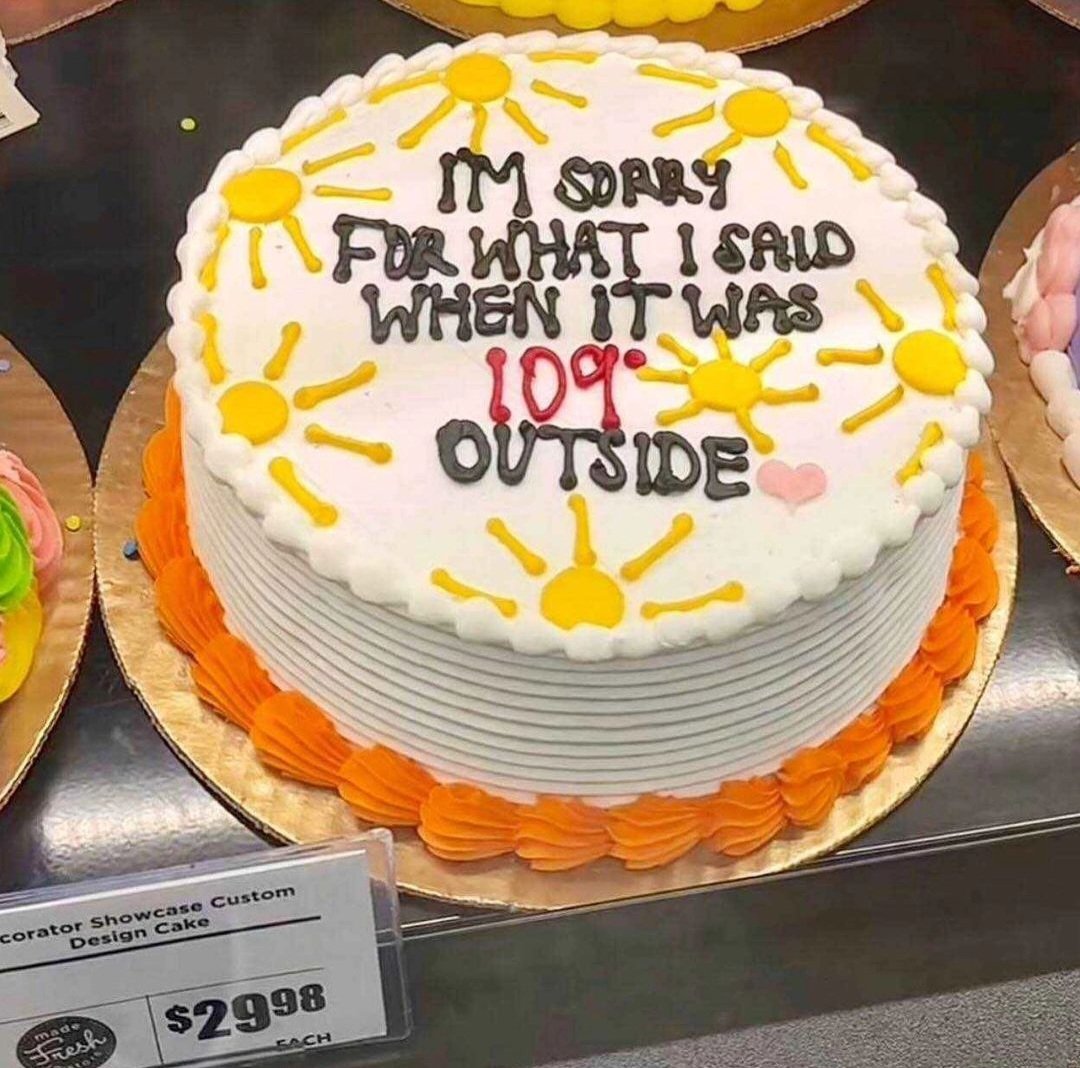 bearzus's tweet photo. Cake sale in Sacramento ☀ 🥵
#CaliforniaHeatWave https://t.co/VCciW8nKVP