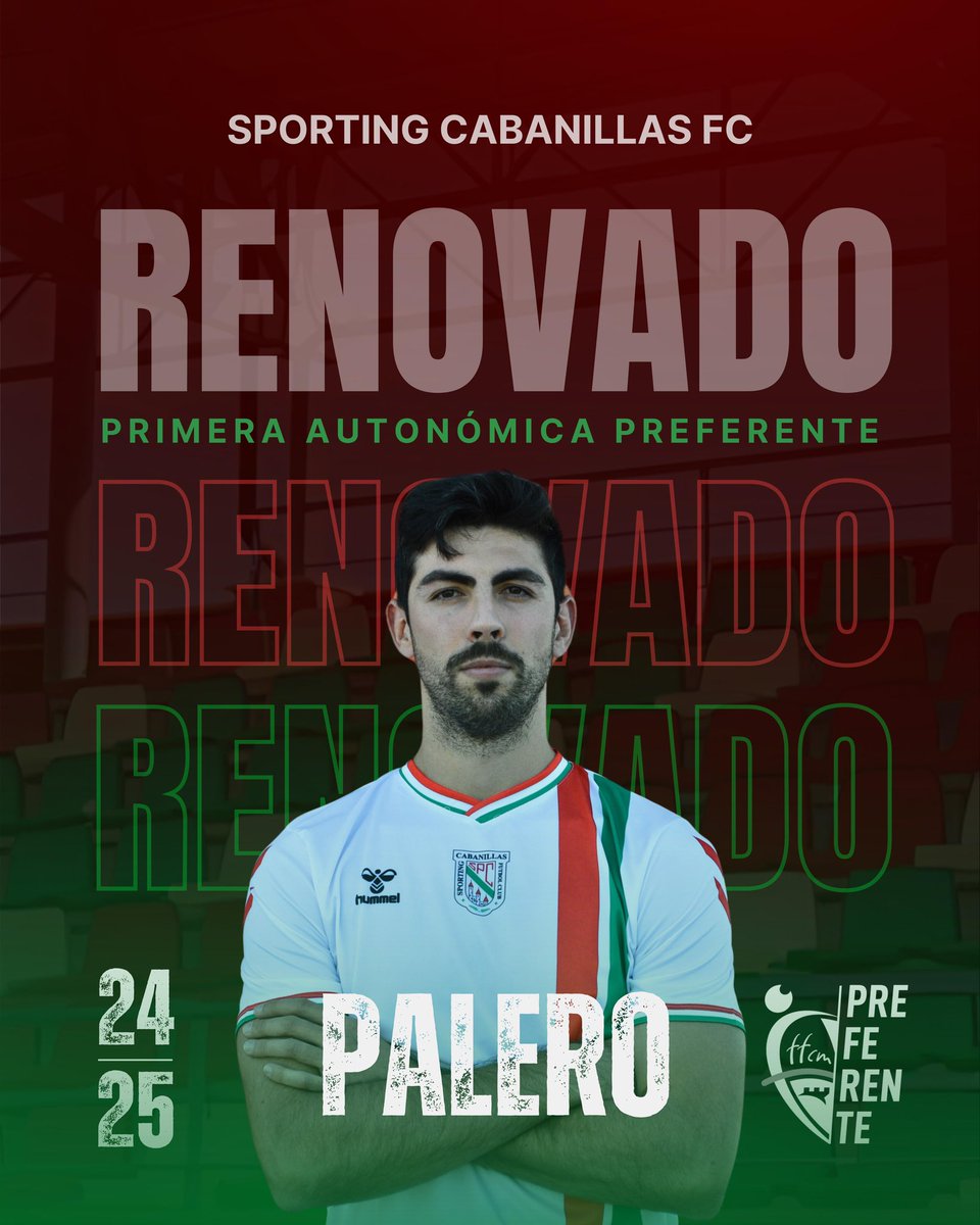 Sp_Cabanillas's tweet photo. JAVI PALERO 2024/25

Una temporada más, tenemos la suerte de anunciar la renovación de uno de los mejores jugadores de la competición.

Diferencial dentro y fuera del campo, como siempre demuestra.

Que ganas de volver a disfrutar de su esfuerzo, humildad y sus goles. 

❤️🤍💚 https://t.co/WDfcn0Wkw2