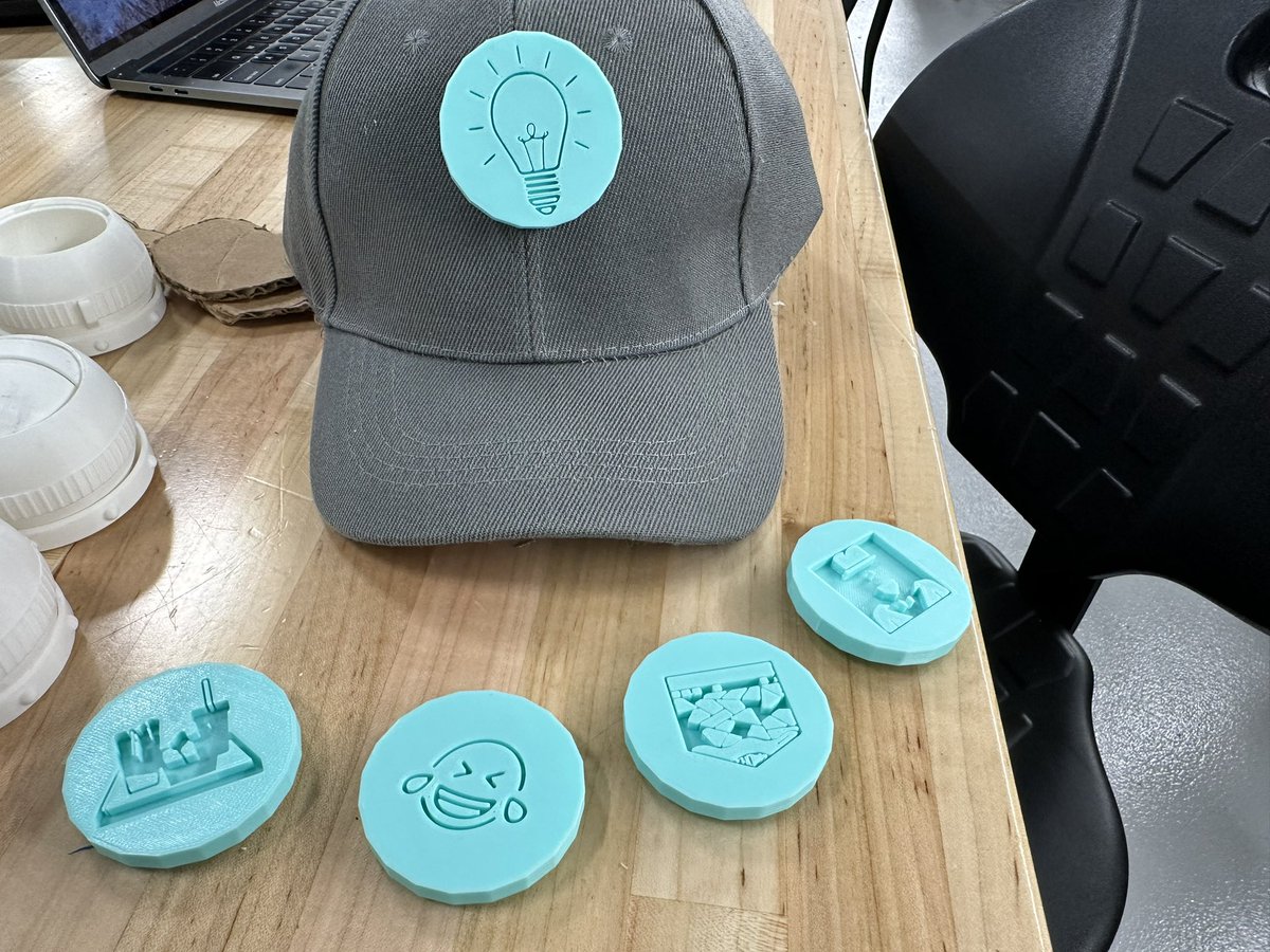 Bradley Reece (@ctryfan28) on Twitter photo While waiting on my math goggles I decided to make a symbol hat. Each disk has magnets and can be changed out depending on what’s going on. Thinking, work time(pencil), invisible when I can’t be bothered, joke time, I’m hangry time 😆#ChattFab24 #TSIN <a href="/CoachStone12/">Michael Stone</a> While waiting on my math goggles I decided to make a symbol hat. Each disk has magnets and can be changed out depending on what’s going on. Thinking, work time(pencil), invisible when I can’t be bothered, joke time, I’m hangry time 😆#ChattFab24 #TSIN <a href="/CoachStone12/">Michael Stone</a>