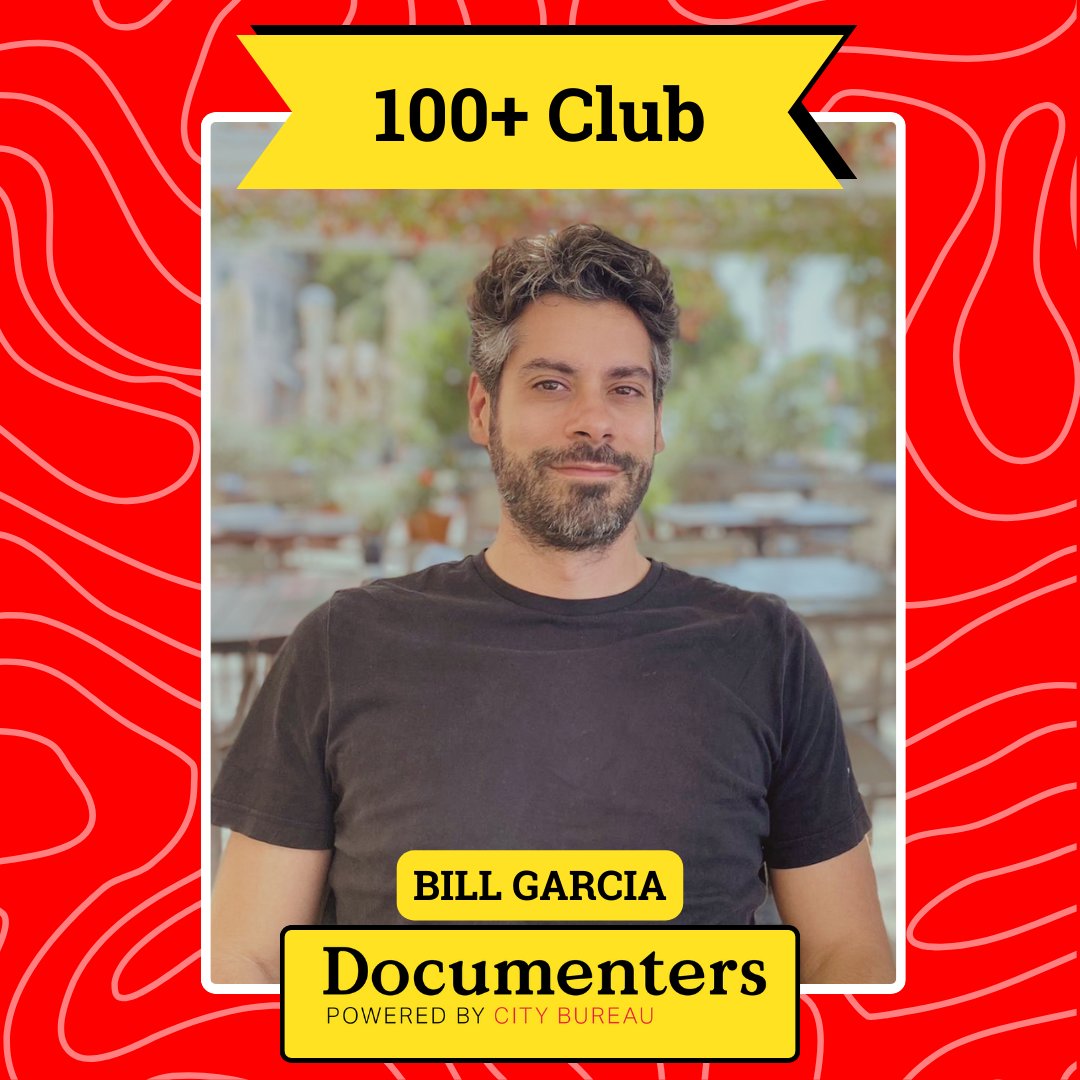 City Bureau (@city_bureau) on Twitter photo 🎉 We’re thrilled to welcome <a href="/BillGDocumenter/">Bill Garcia</a> to the 100+ Club for Documenting over 100 Chicago public meetings!
As a <a href="/CHIdocumenters/">Chicago Documenters</a>, he has covered a range of meetings and is a master in the art of ✨the tweet✨ citybureau.org/notebook/chica… 🎉 We’re thrilled to welcome <a href="/BillGDocumenter/">Bill Garcia</a> to the 100+ Club for Documenting over 100 Chicago public meetings!
As a <a href="/CHIdocumenters/">Chicago Documenters</a>, he has covered a range of meetings and is a master in the art of ✨the tweet✨ citybureau.org/notebook/chica…