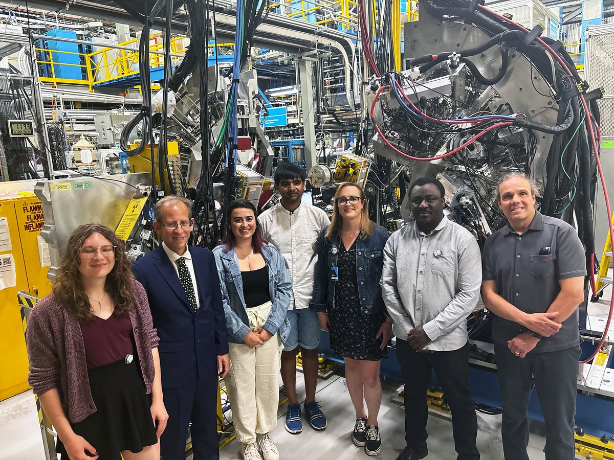 "We had the opportunity to visit with award-winning nuclear #astrophysicist and #UofRegina associate professor Dr. Gwen Grinyer, and some of her amazing graduate students that she attracts from around the world, conducting research at the <a href="/TRIUMFLab/">TRIUMF</a> research facility in