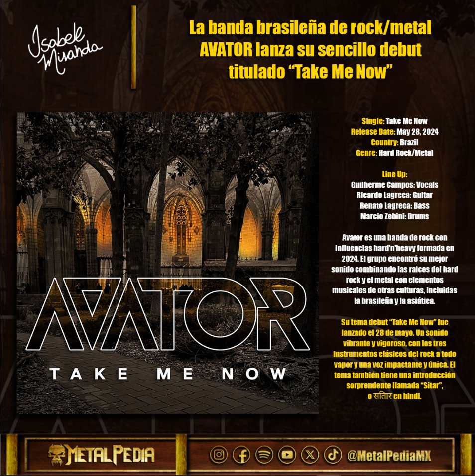 AvatorBand's tweet photo. @MetalPediaMX 
https://t.co/8ZFxwpEy2h https://t.co/K5Mku6PNgs