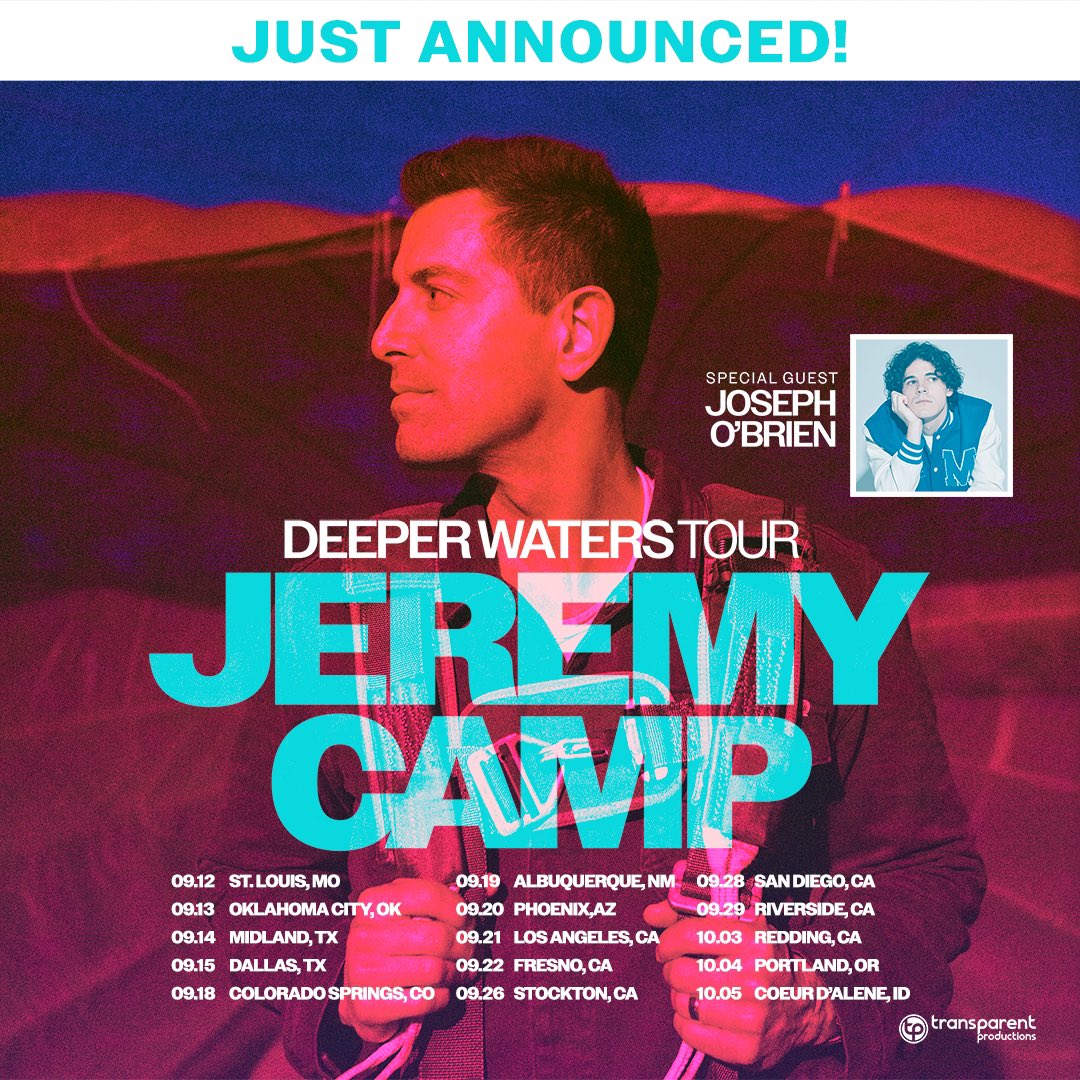 Joseph O'Brien (@jbobrienmusic) on Twitter photo I still believe that I’m freaking out rn… DID SOMEBODY SAY TOURRRRRR WITH <a href="/jeremycamp/">Jeremy Camp</a>?!?!
Grab your tickets at josephobrien.komi.io I still believe that I’m freaking out rn… DID SOMEBODY SAY TOURRRRRR WITH <a href="/jeremycamp/">Jeremy Camp</a>?!?!
Grab your tickets at josephobrien.komi.io