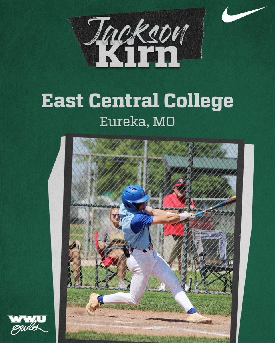 JacksonKirn's tweet photo. Very Excited to announce my commitment to William Woods University! I want to thank my family, friends, coaches, and teammates who helped me get here!
@jm_kelly4 @ECCFalconBSB @wwuowlsBSB https://t.co/3hMg4efnsv