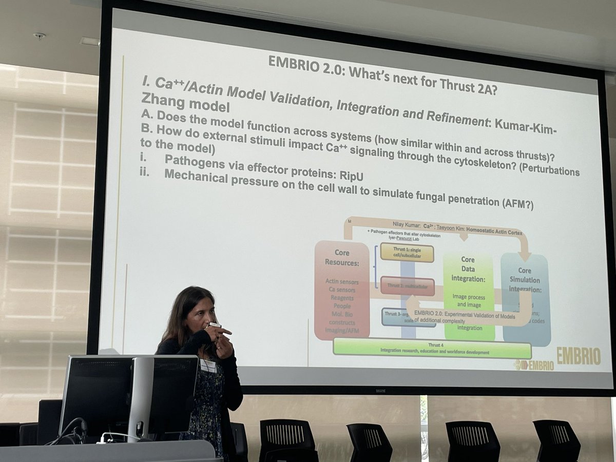 Presentations in Thrust 2: Cellular to multicellular communication and coordination in the plant system with collaborations between experimental and computational modeling.