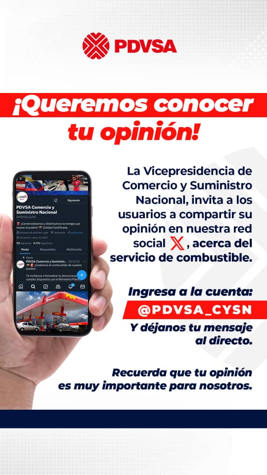 PDVSA Comercio y Suministro Nacional tweet media