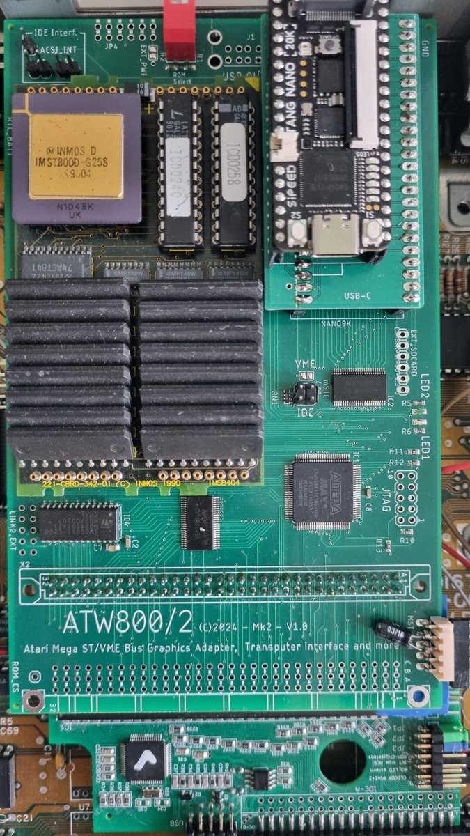 Philsan69's tweet photo. Atari Transputer Workstation (ATW800) revives in #AtariST computers (Mega ST, Mega STe and TT) thanks to upcoming ATW800/2 board. Video: https://t.co/kdwIDQ3oi3 Info: https://t.co/kOMOS5WfMv #atari #retrocomputing #transputer https://t.co/rbqpramhe5