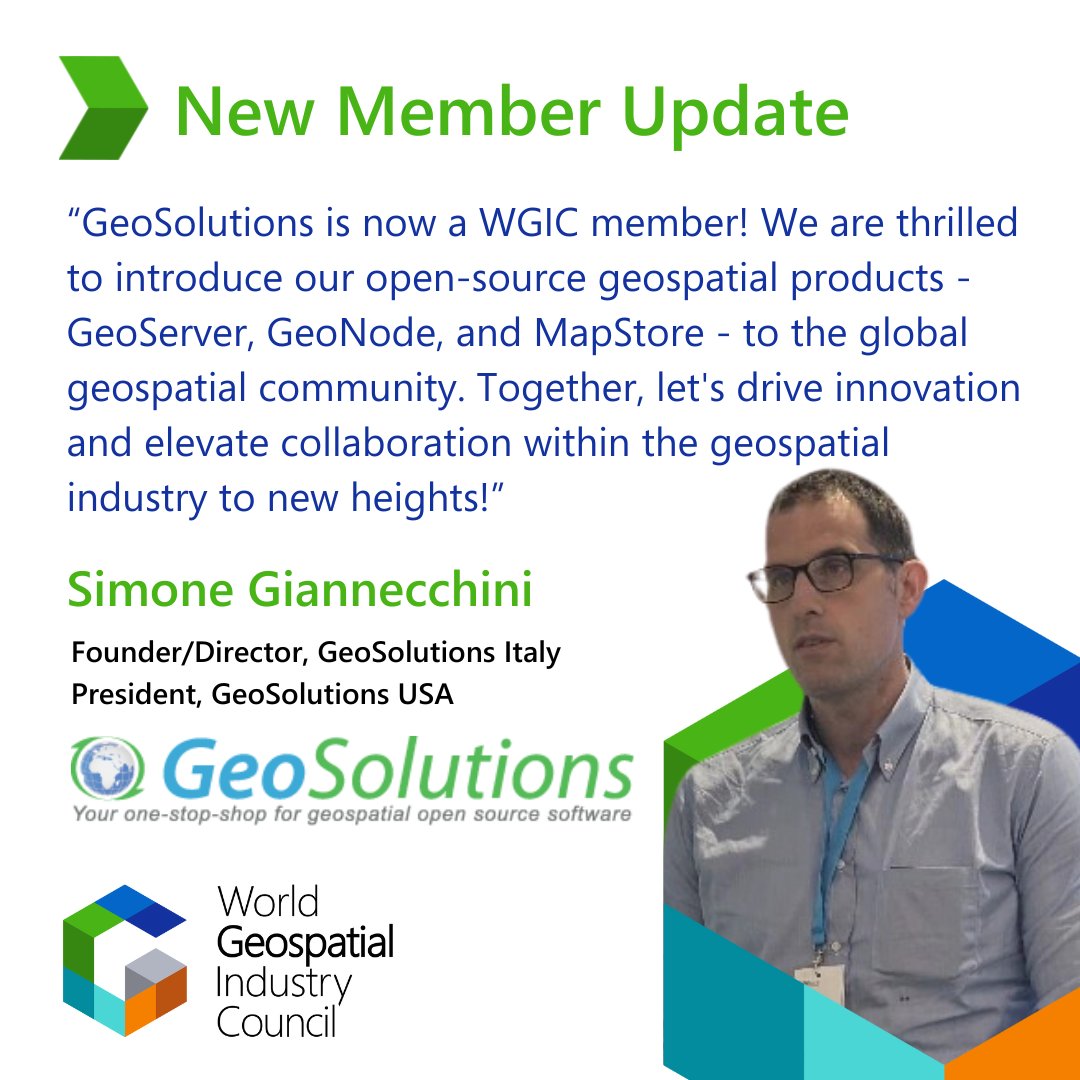 WGICouncil's tweet photo. 📍 We are delighted to welcome @geosolutions_it as WGIC Member.
#GeoSolutions provides #geospatial solutions based on @GeoServerO, @GeoNode, @MapStore2, #GeoNetwork and other Geospatial Open Source projects.
#WGIC #GeoSolutions #OpenSource #WGICmember #GeospatialIndustry https://t.co/kCmnRqbrr8