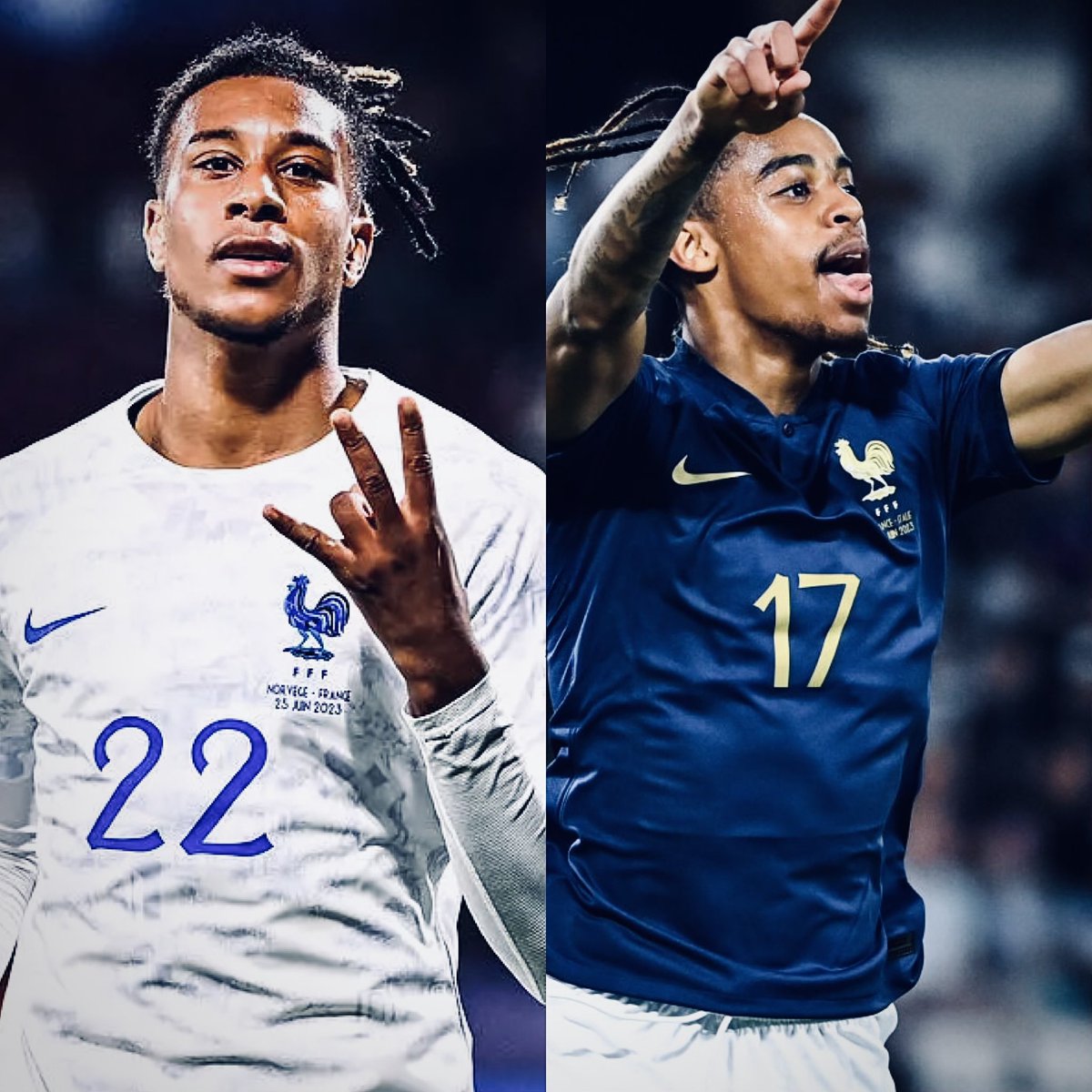 DTFootball_'s tweet photo. Olise et Barcola, deux grands ailiers très agréables à voir jouer, déstabilisants, techniques, je ne pense qu’à la doublette pour illuminer la Coupe du Monde 2026. https://t.co/RCTRtlcgO2