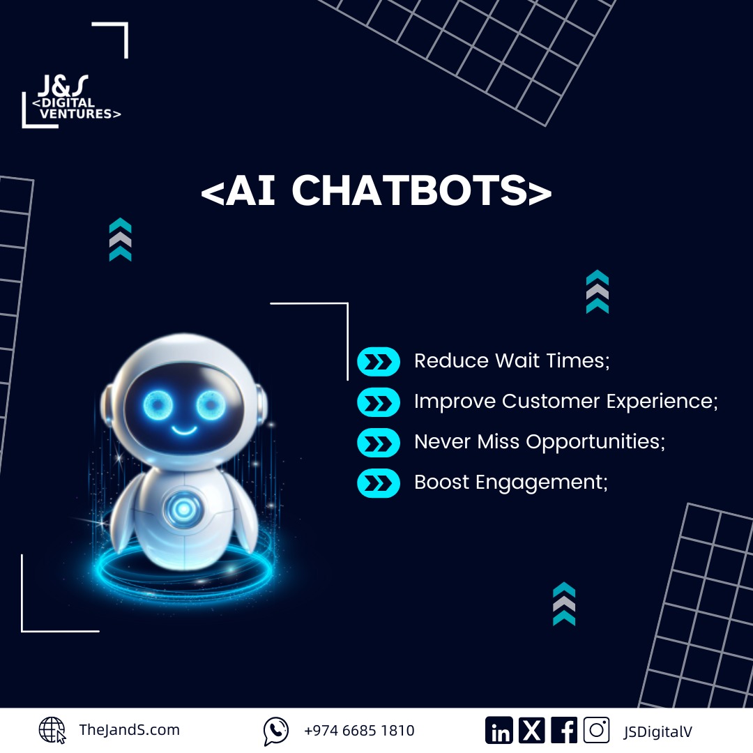 JSDigitalV's tweet image. #AI_Bots

Enhance your service with #AI #chatbots to effortlessly reduce wait times and improve customer experience. Our AI chatbots can be trained with your company's information and personality, allowing them to handle potential customer inquiries in your absence.