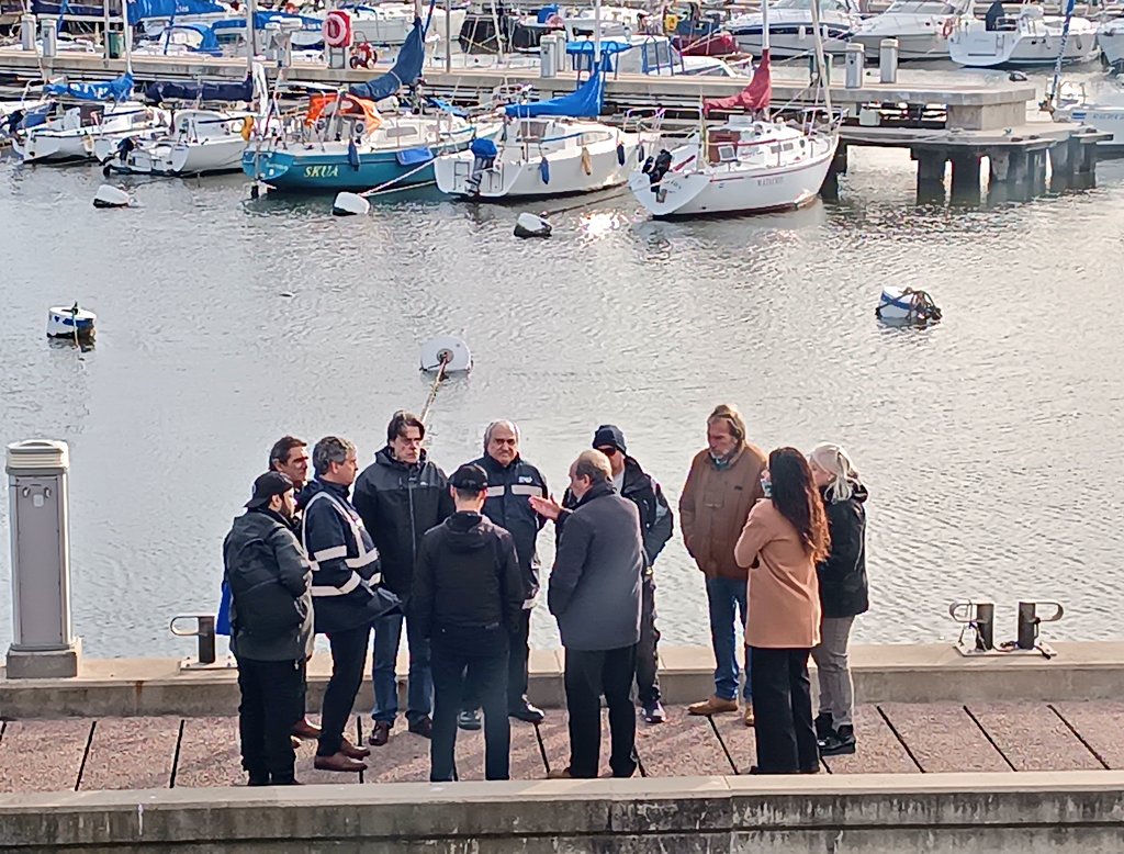 El presidente de ANP Juan Curbelo junto al vicepresidente Daniel Loureiro, autoridades portuarias, departamentales y operadores privados realizaron una visita técnica al puerto de Piriapolis evaluando la accesibilidad al mismo, en preparación de la próxima temporada turística.