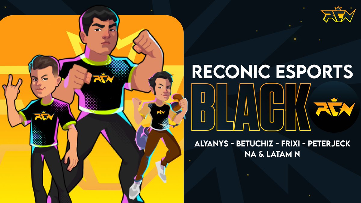 Reconic Esports (@reconicesports) on Twitter photo The return of the 🐀 and friends
Introducing: Reconic Esports Black ♠️
⚔️ <a href="/Alyanys_/">ETN Alyanys</a>
⚔️ <a href="/FrixiBS/">ETN Frixi</a>
⚔️ <a href="/Betuchiz_BS/">ETN Betuchiz</a>
🎙️ @Petersitobs The return of the 🐀 and friends
Introducing: Reconic Esports Black ♠️
⚔️ <a href="/Alyanys_/">ETN Alyanys</a>
⚔️ <a href="/FrixiBS/">ETN Frixi</a>
⚔️ <a href="/Betuchiz_BS/">ETN Betuchiz</a>
🎙️ @Petersitobs