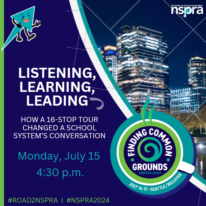 Heading to Seattle for #NSPRA2024? Join Senior Manager of Communications Maneka Monk and me for a discussion of a series of events that set the stage for more trust and involvement - some of it from unlikely sources - in our school system.  <a href="/NSPRA/">NSPRA</a> #ROAD2NSPRA