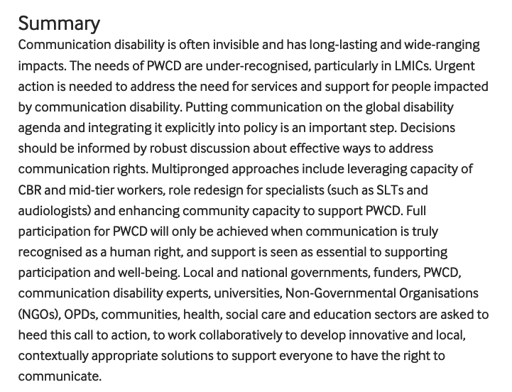 speechwoman's tweet photo. 🌟DO READ THIS🌟
IT'S🆓🔓🆕in @GlobalHealthBMJ: @jemarshall13🇬🇧 @karenGhana🇬🇭 @SharynneMcLeod🇦🇺 @McallisterLindy🇦🇺 @communiglobal et al 2024. https://t.co/6obr4JSXew #PWCD #UDHR #SpeakUp4CommRights @SpeechPathAus @RCSLT @CBM_global @David_CBMGlobal @CBM_Global_KE @UNHumanRights https://t.co/xUTFI88GjO