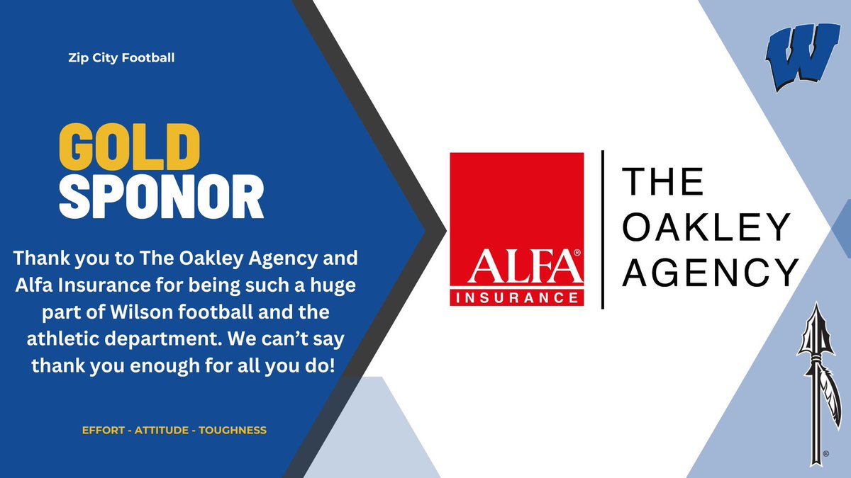 Thank you to The Oakley Agency and Alfa Insurance for being a gold sponsor of the 2024 football season! We can't thank you enough for all you do!