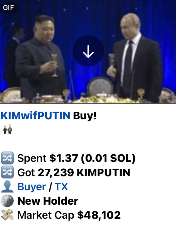 <a href="/davidgokhshtein/">David Gokhshtein</a> If you have a little crypto dust turn it into $KIMPUTIN

Then join our TG- t.me/KIMwifPUTIN

Check out the website- kimwifputin.com

and before you know it you’ll be loading up your bags with the most obvious play in solana memecoins <a href="/Kimwifputin/">Kim wif Putin</a>