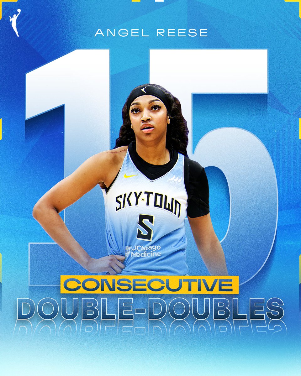 History continues to be made for Angel Reese ‼️

She extends her double-double streak to 15 consecutive games 

#WelcometotheW